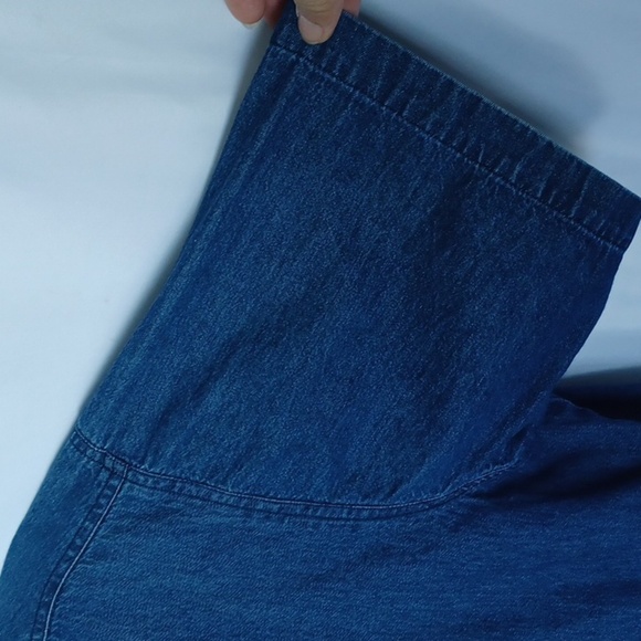 New Direction Beaded Embroidered Denim button-down Short Sleeve shirt, L - Picture 4 of 7